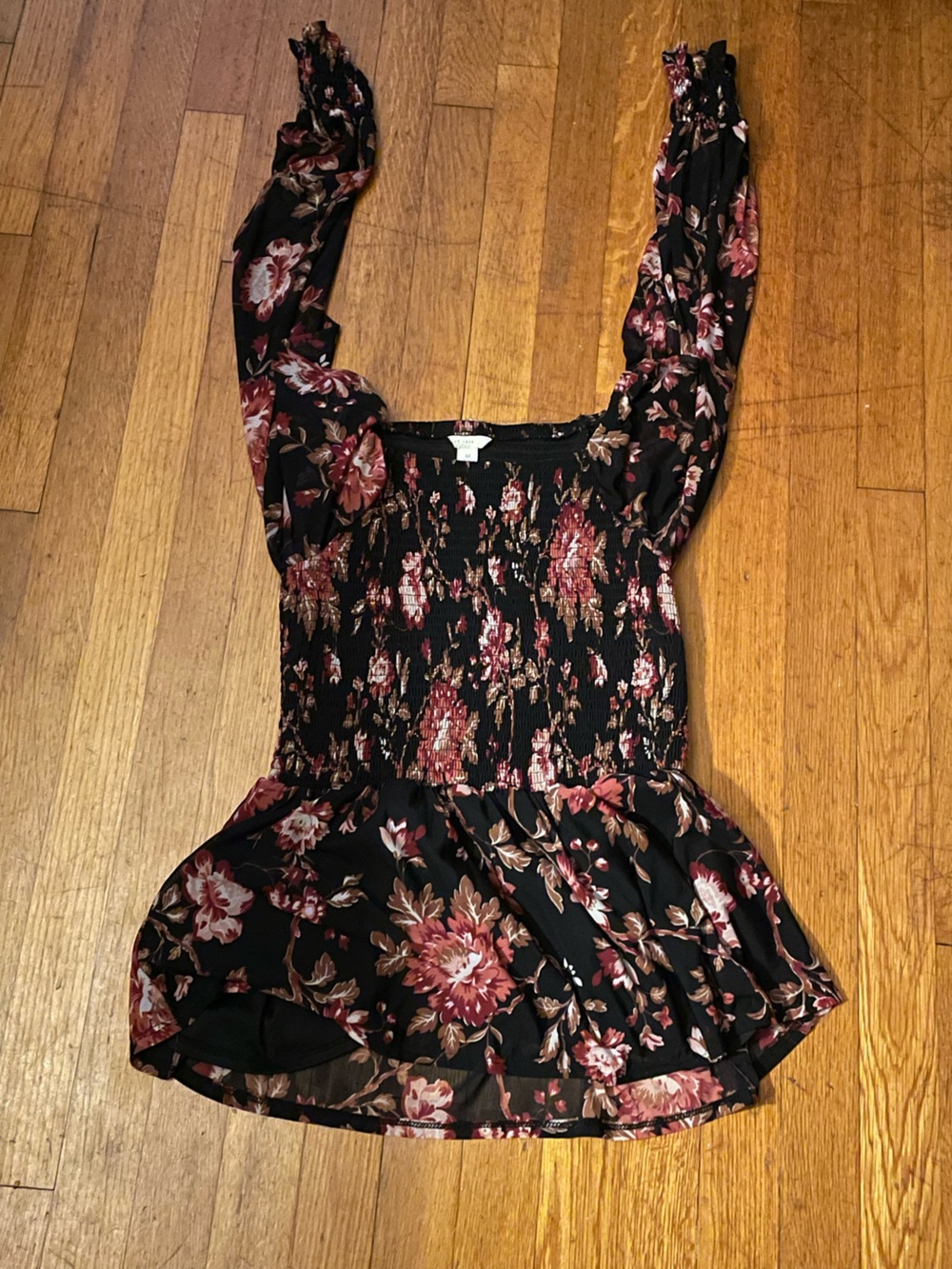 Floral blouse - Black/Burgundy
